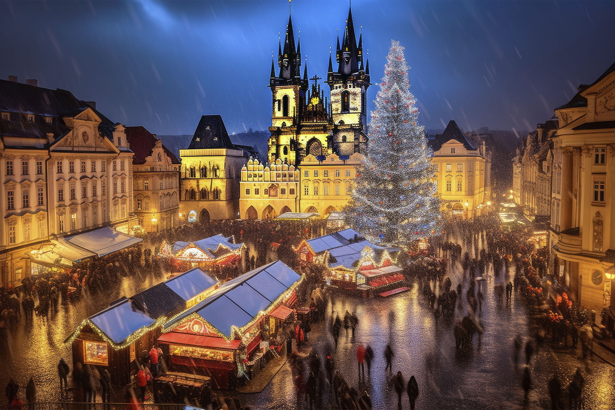 Prague, Czech Republic at Christmastime