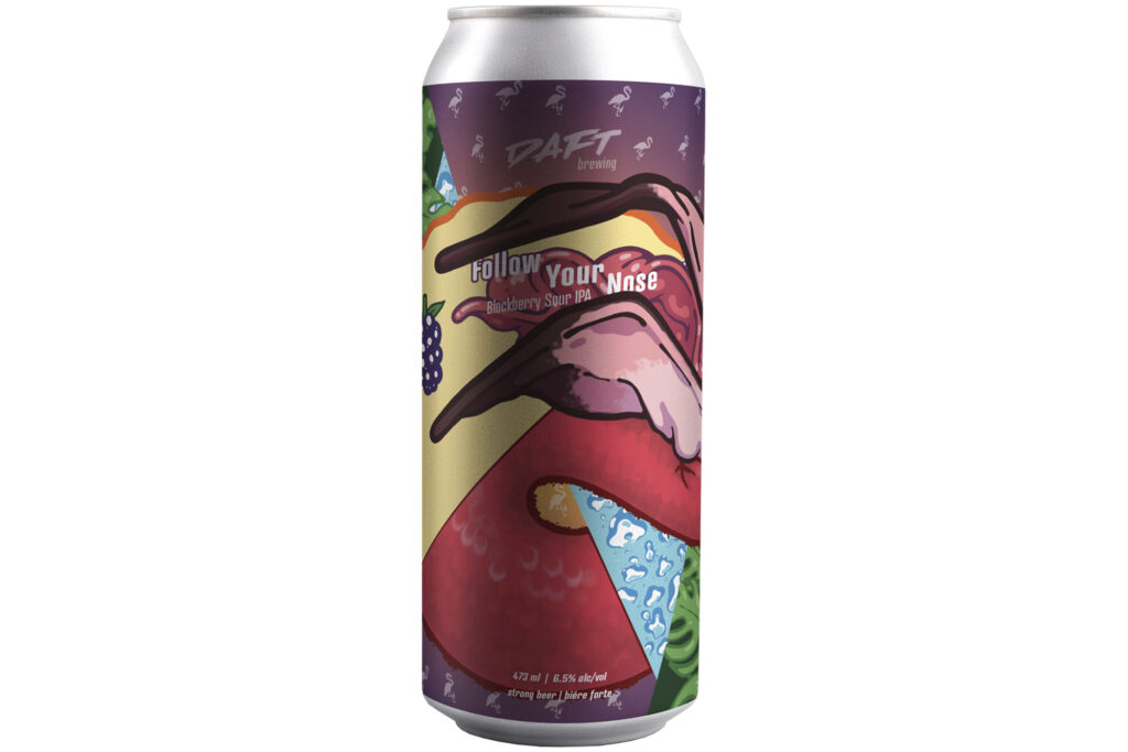 Daft Brewing Follow Your Nose Blackberry Sour IPA 