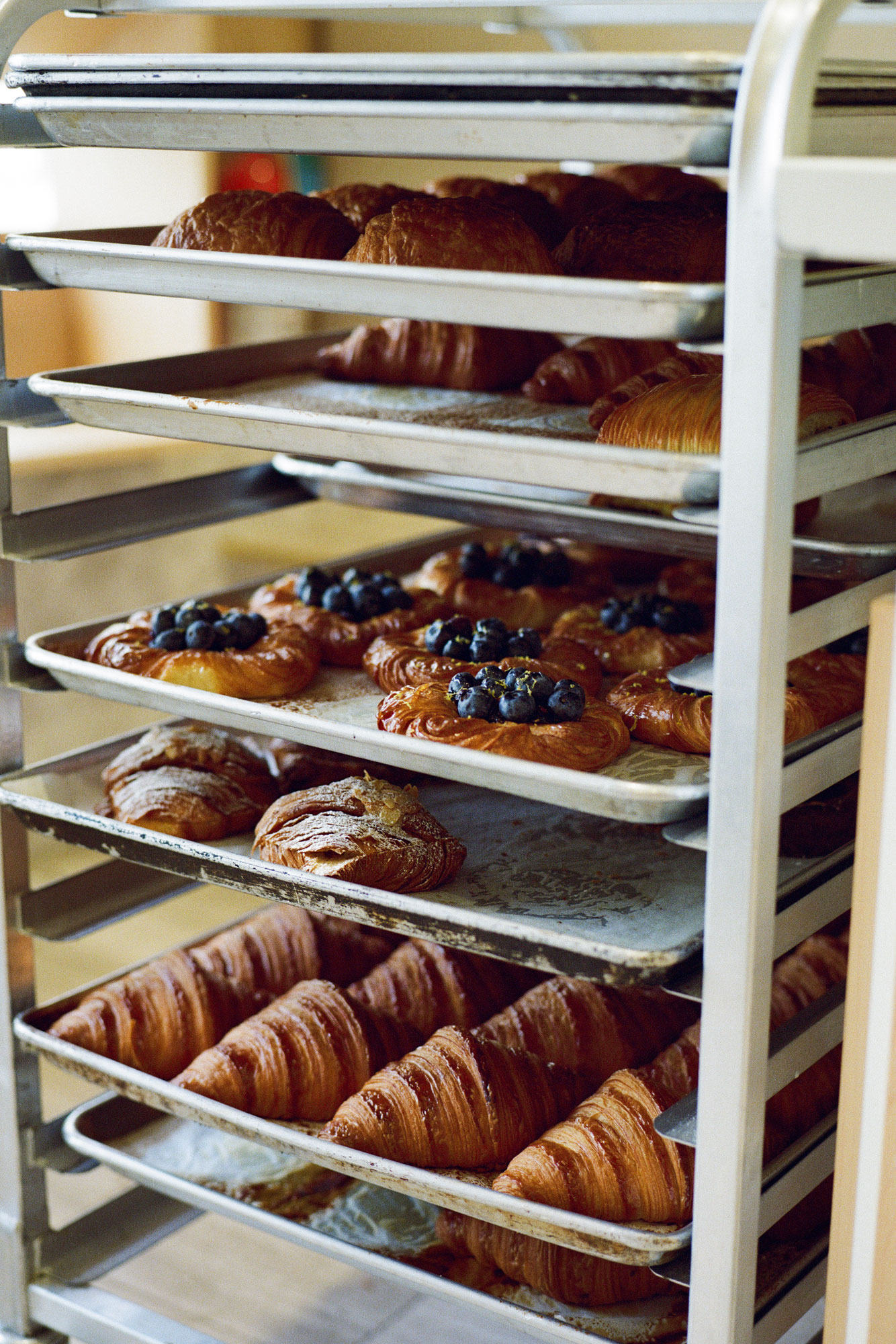 pastry racks at Toronto's pompette