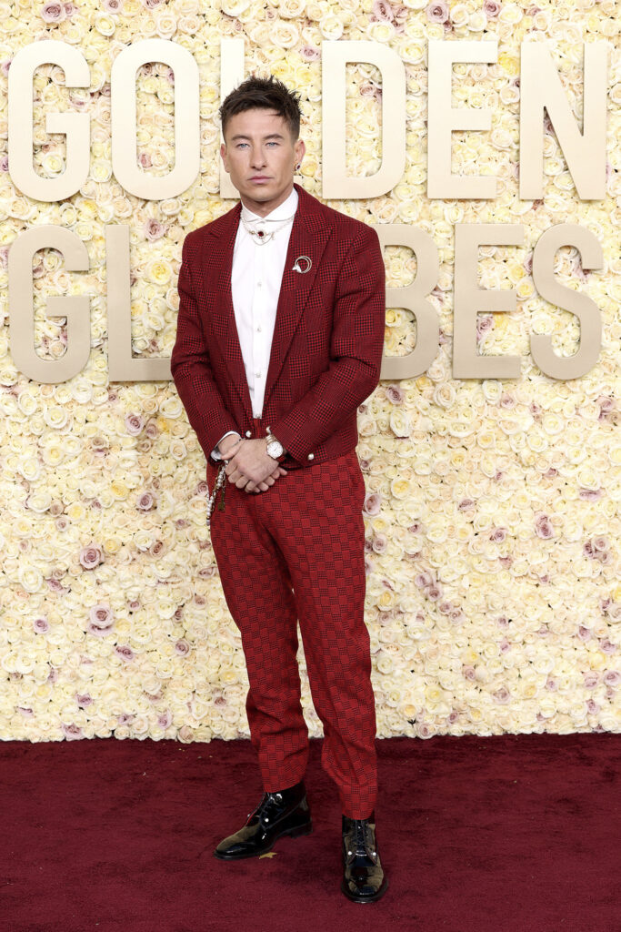 Barry Keoghan wearing Louis Vuitton, best dressed at the 81st Golden Globes, 2024