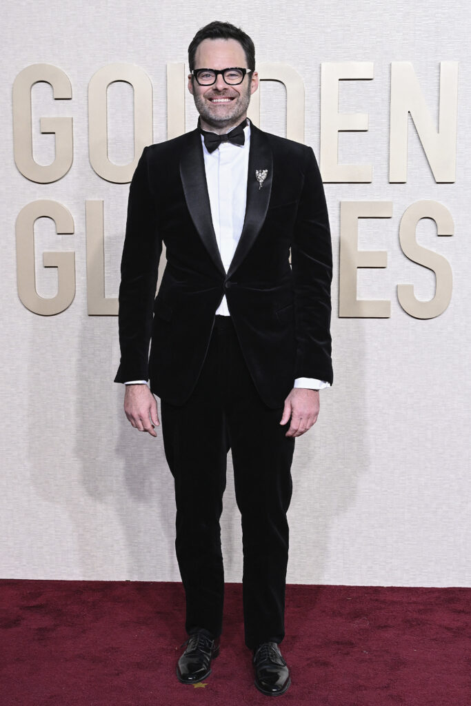 Bill Hader wearing Dior Men's, best dressed at the 81st Golden Globes, 2024