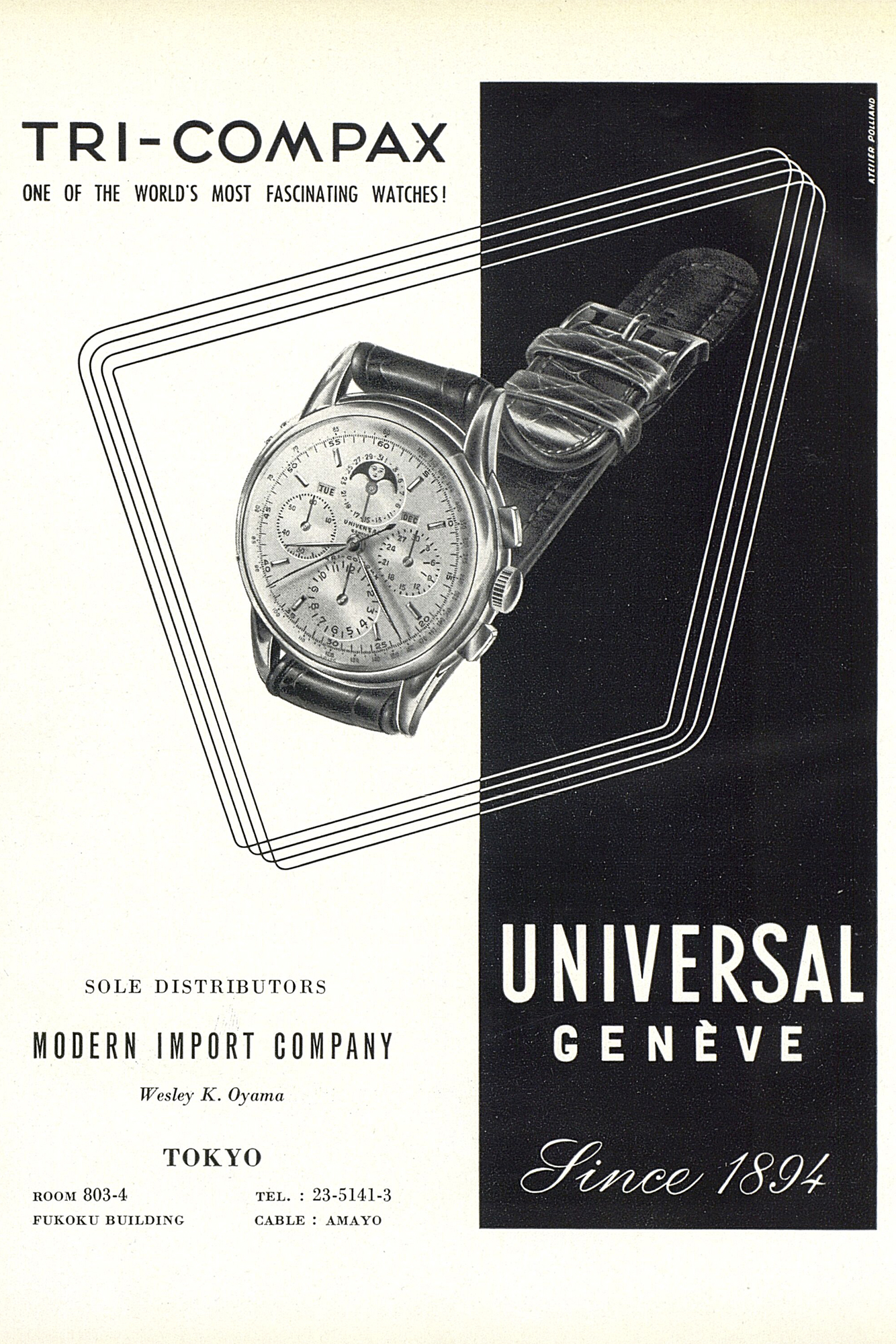 Breitling Universal Genève vintage ad