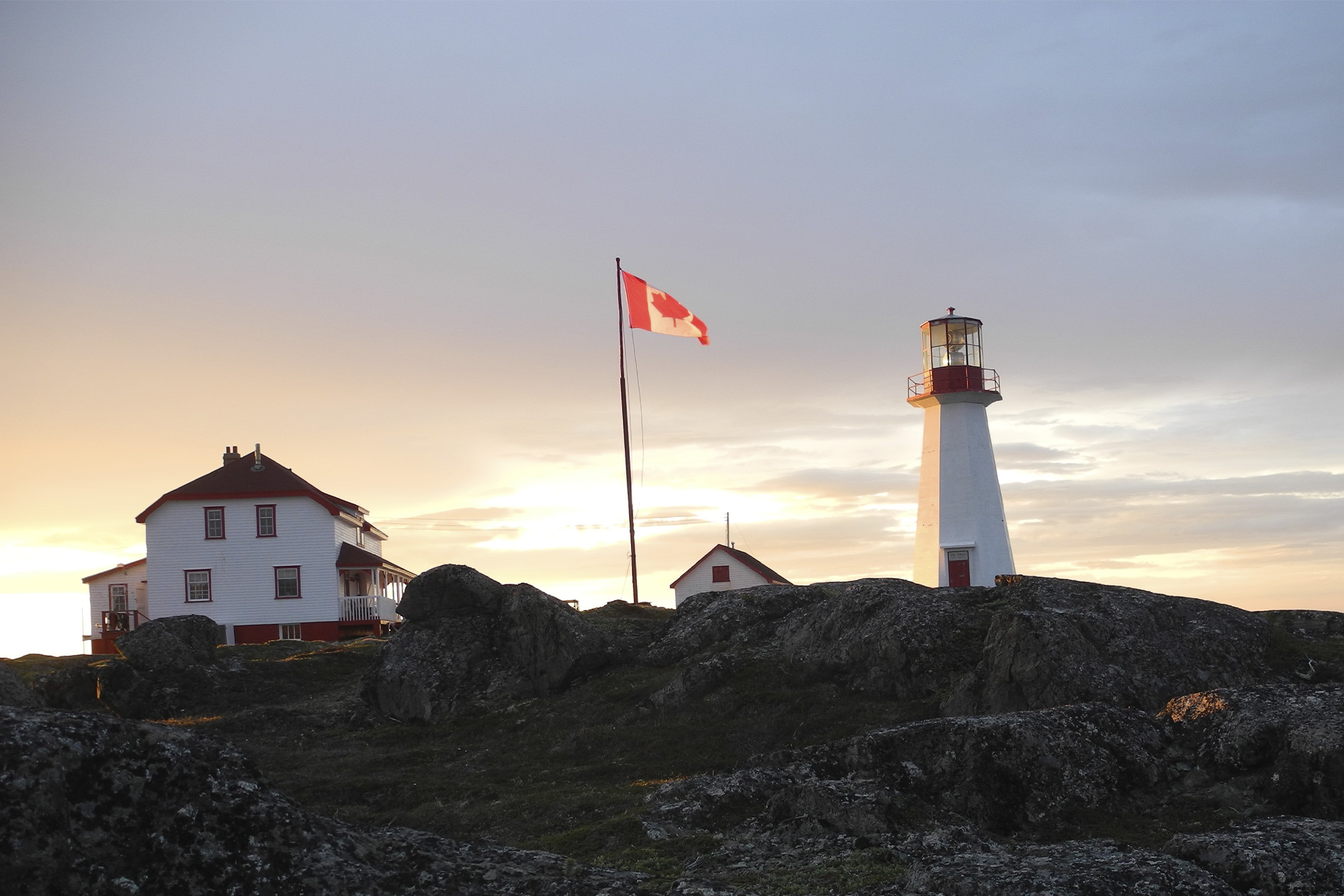 Quirpon Lighthouse Inn (Quirpon Island, Newfoundland & Labrador) at sunset