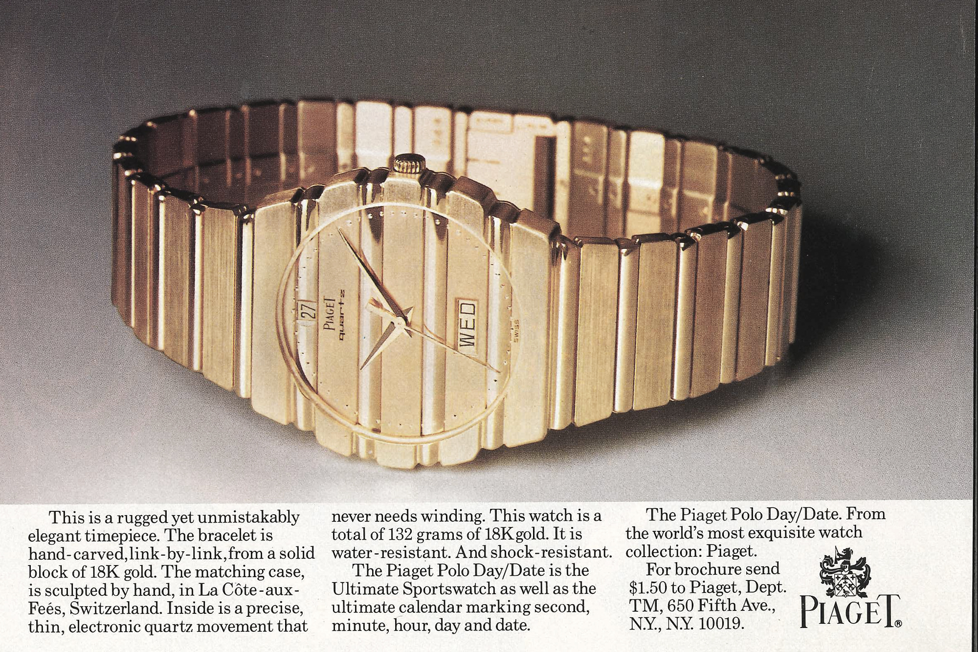 Piaget Polo 79 ad from 1970s