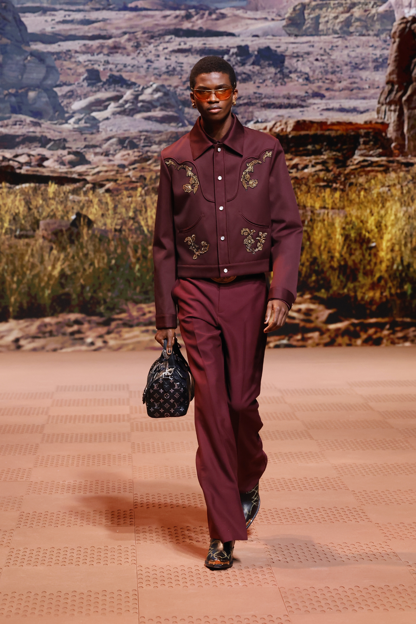 red look at Louis Vuitton Fall/Winter 2024