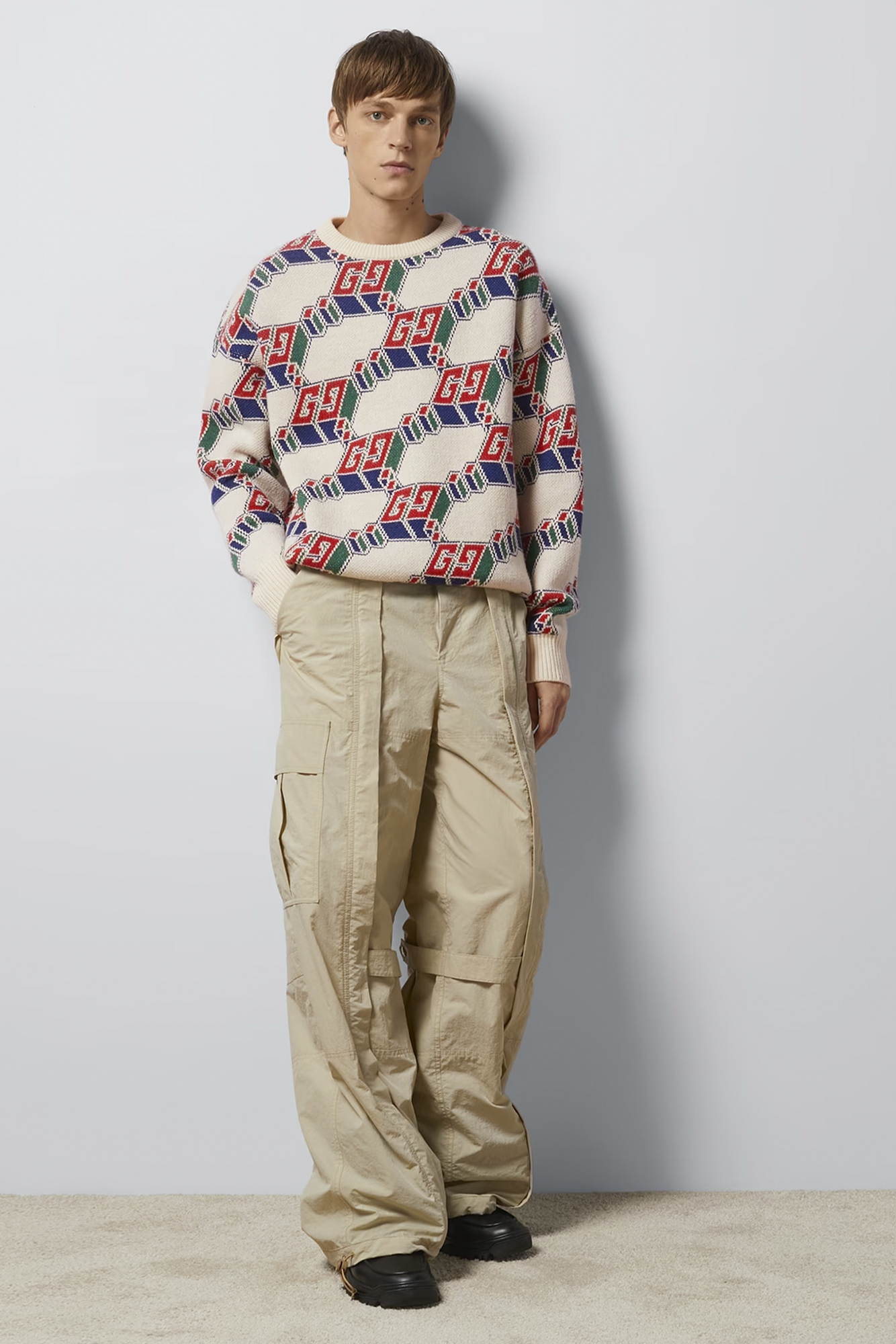 Knitwear hits it big: Gucci block G sweater