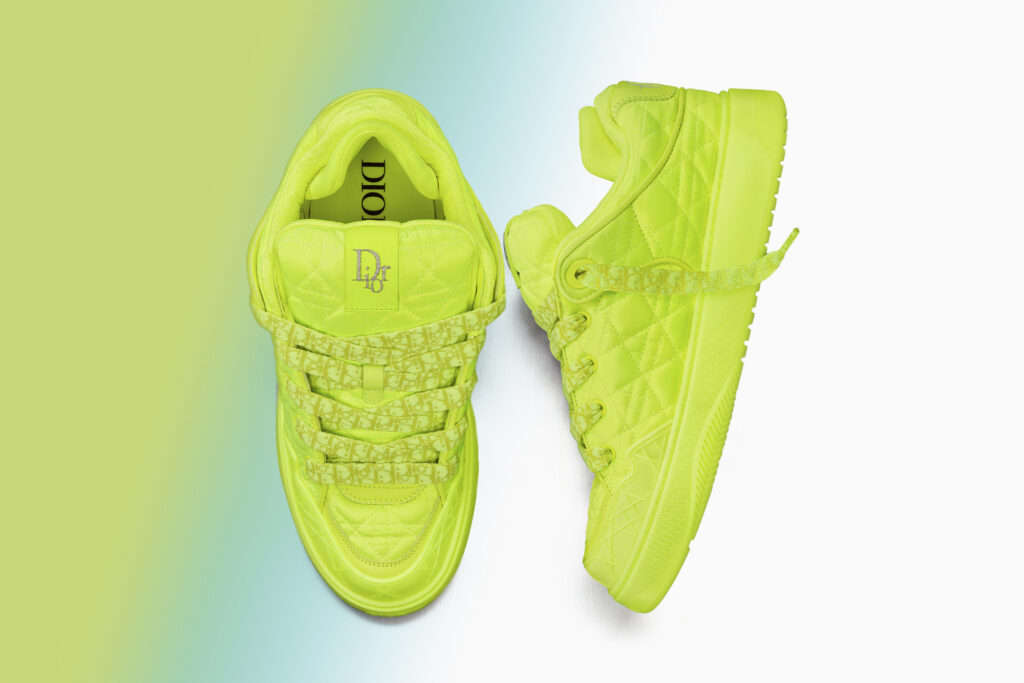 Dior B9S Shoes exclusively online in neon yellow