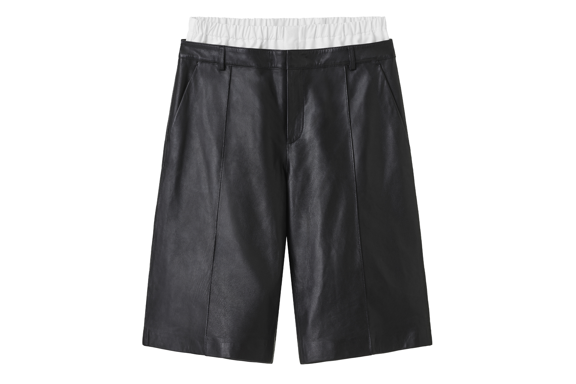 rokh x hm leather shorts and boxers