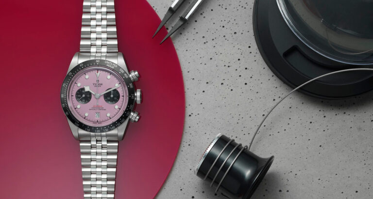 Tudor Pink Dial Black Bay Chronograph
