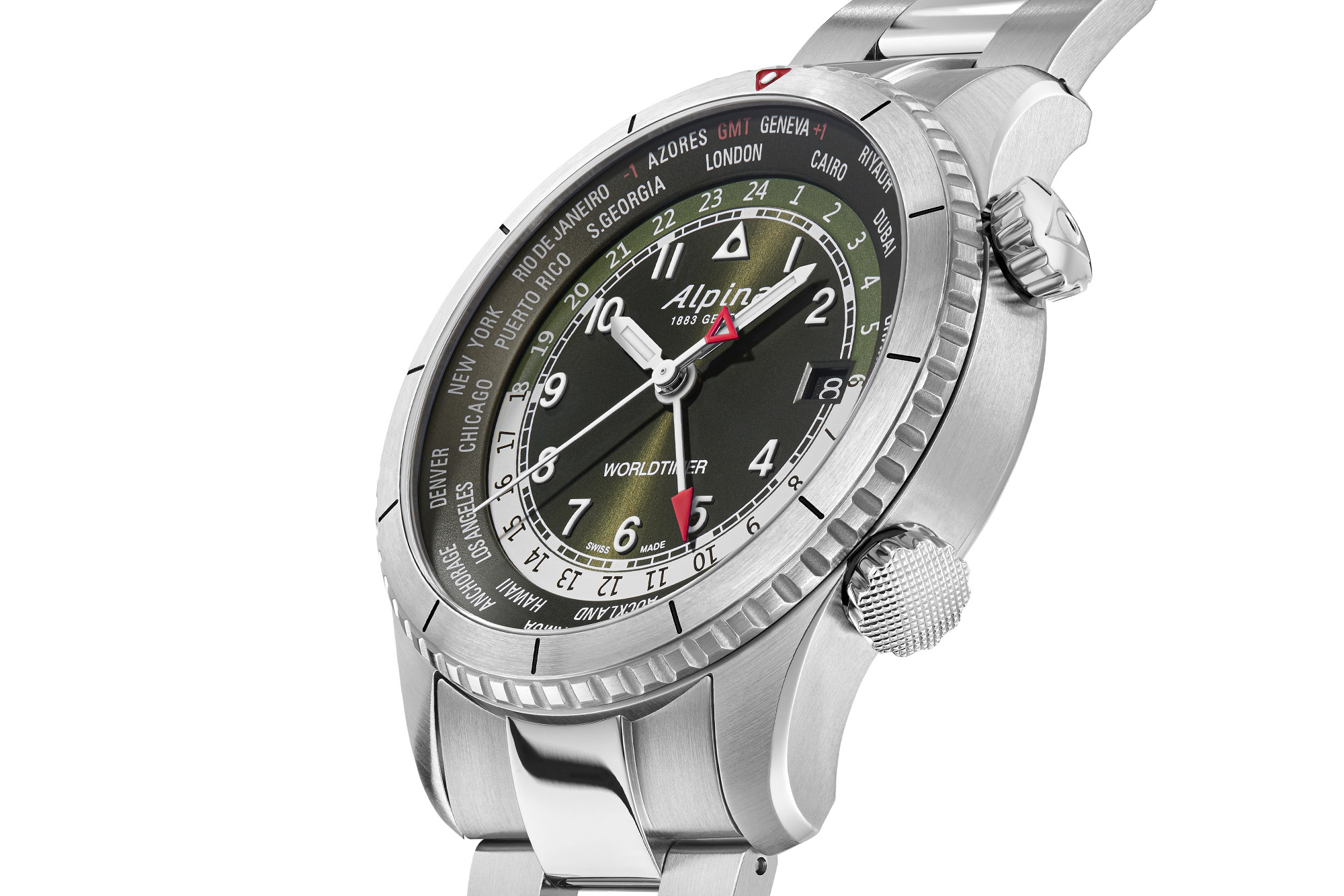 For the Outdoor Adventurer Dad: Alpina Startimer Pilot Quartz Worldtimer