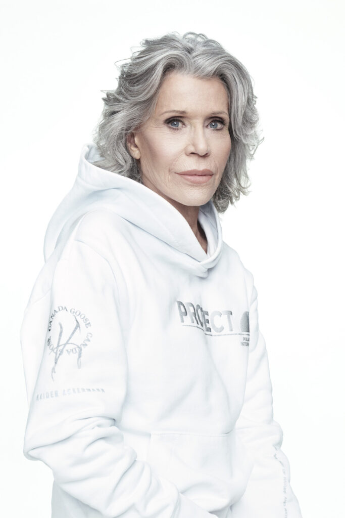 As Haider Ackermann was named Creative Director of Canada Goose, he launched a new PBI Hoodie to support the Polar Bears International, with Jane Fonda supporting the campaign