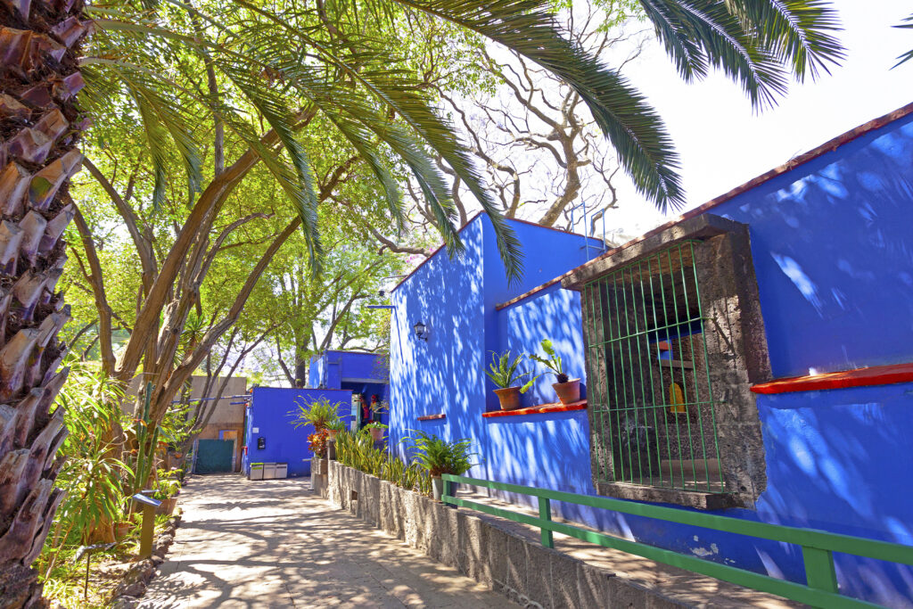La Casa Azul, the birthplace and residence of Frida Kahlo, is now a museum in her honour. Ciudad de México, CDMX, Mexico.
