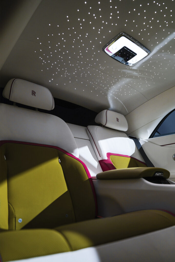 2024 Rolls-Royce Spectre interior view of backseat