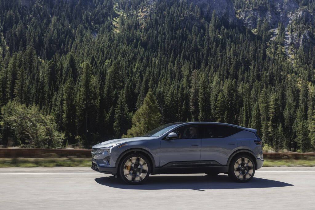 2025 Polestar 3 parked in Jackson Hole Wyoming