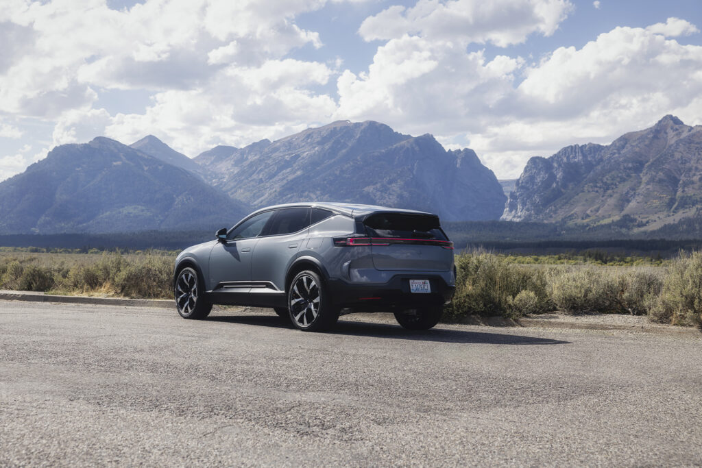 2025 Polestar 3 parked in Jackson Hole Wyoming