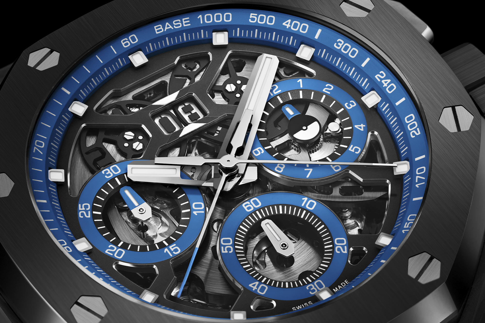 Audemars Piguet Royal Oak Concept Split-Seconds Chronograph GMT Large Date dial close-up