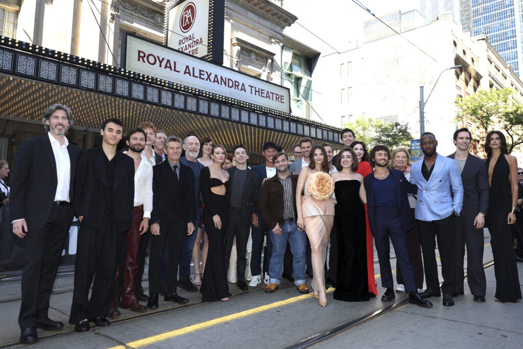 Cast of Saturday Night outside the Royal Alexandra Theatre 10-2024 1