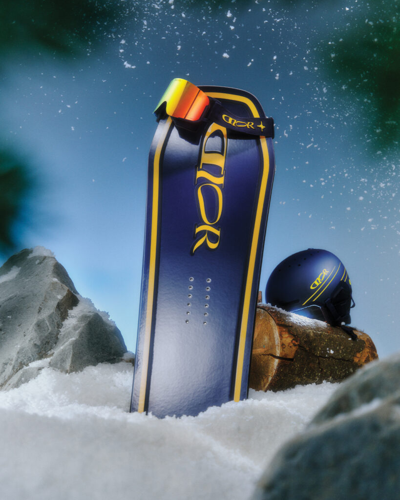 Snowboard, Ski Goggles, & Multisport Helmet by Dior Men