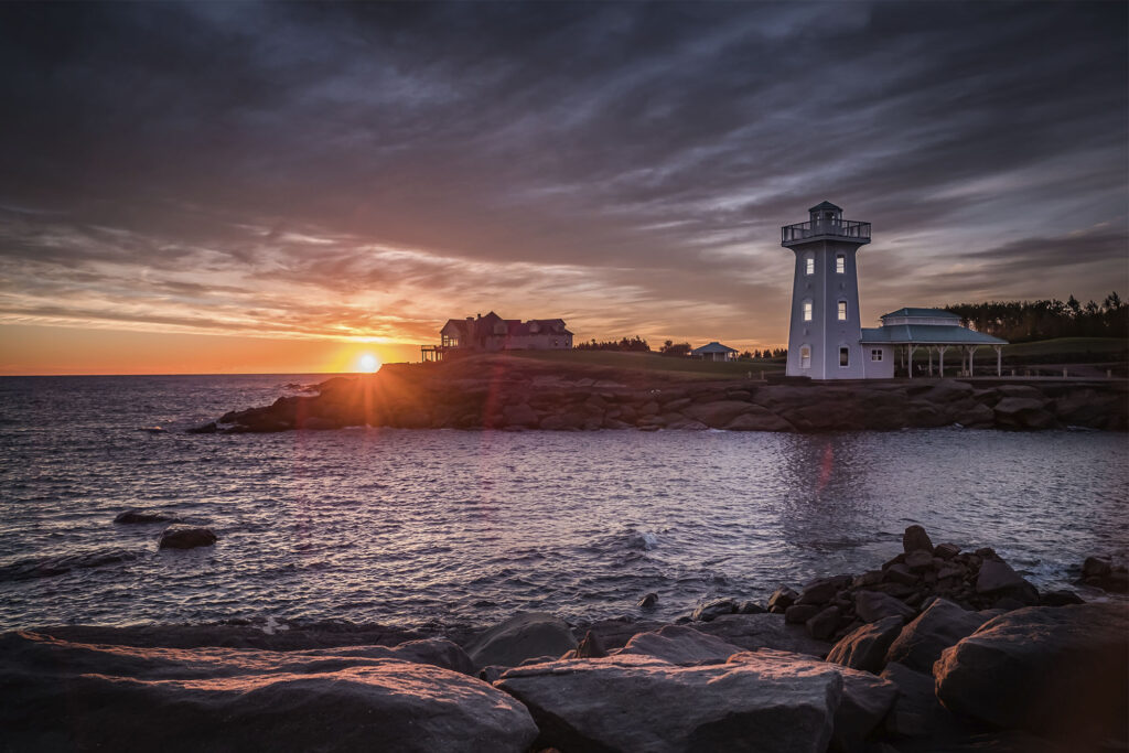 View of lighthouse at Fox Harb'r golf resort