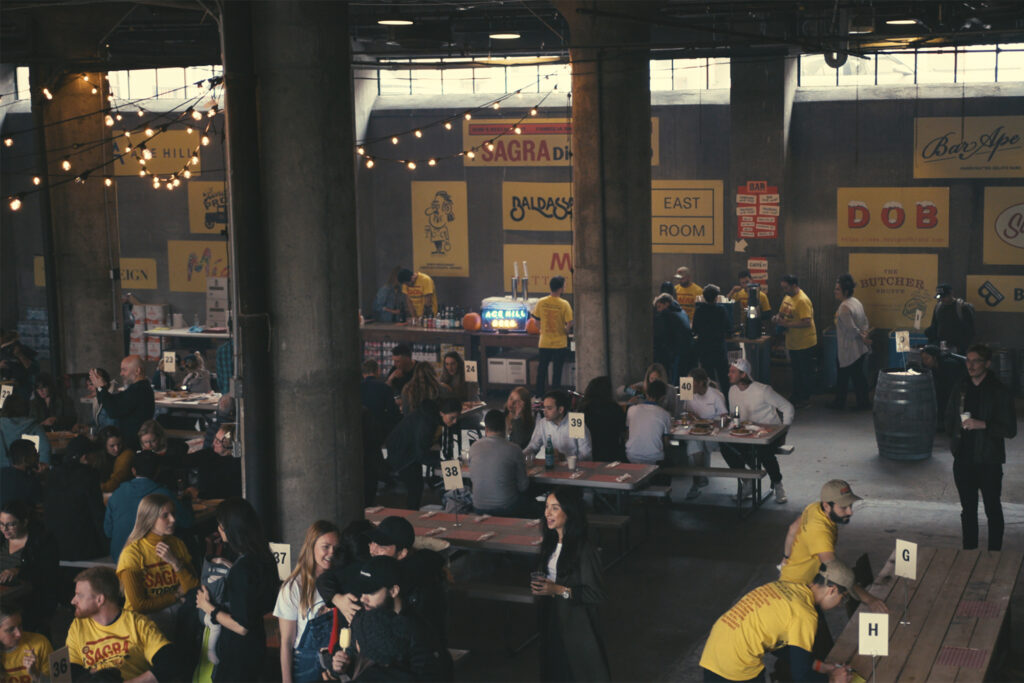 Interior view of a restaurant for Sagra di Toronto