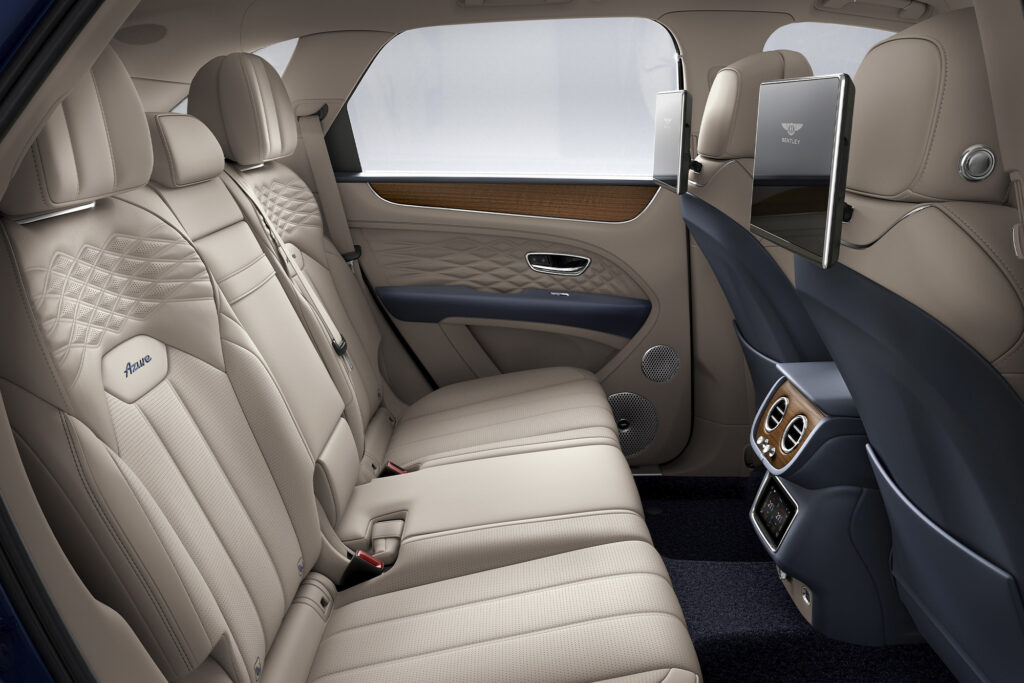 Bentley Bentayga Azure backseat