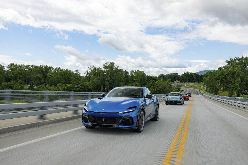 driving the Ferrari Purosangue through new england to test the best luxury cars