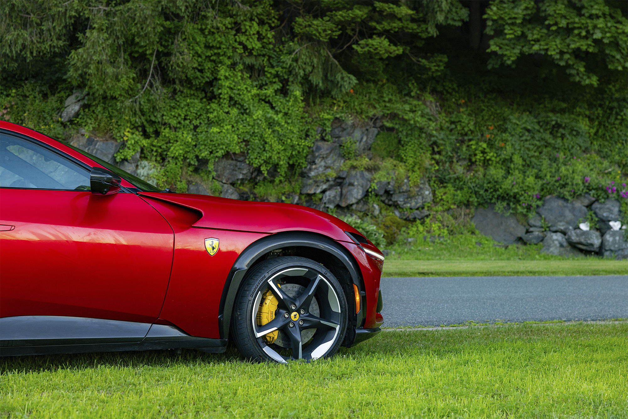 driving the Ferrari Purosangue through new england to test the best luxury cars