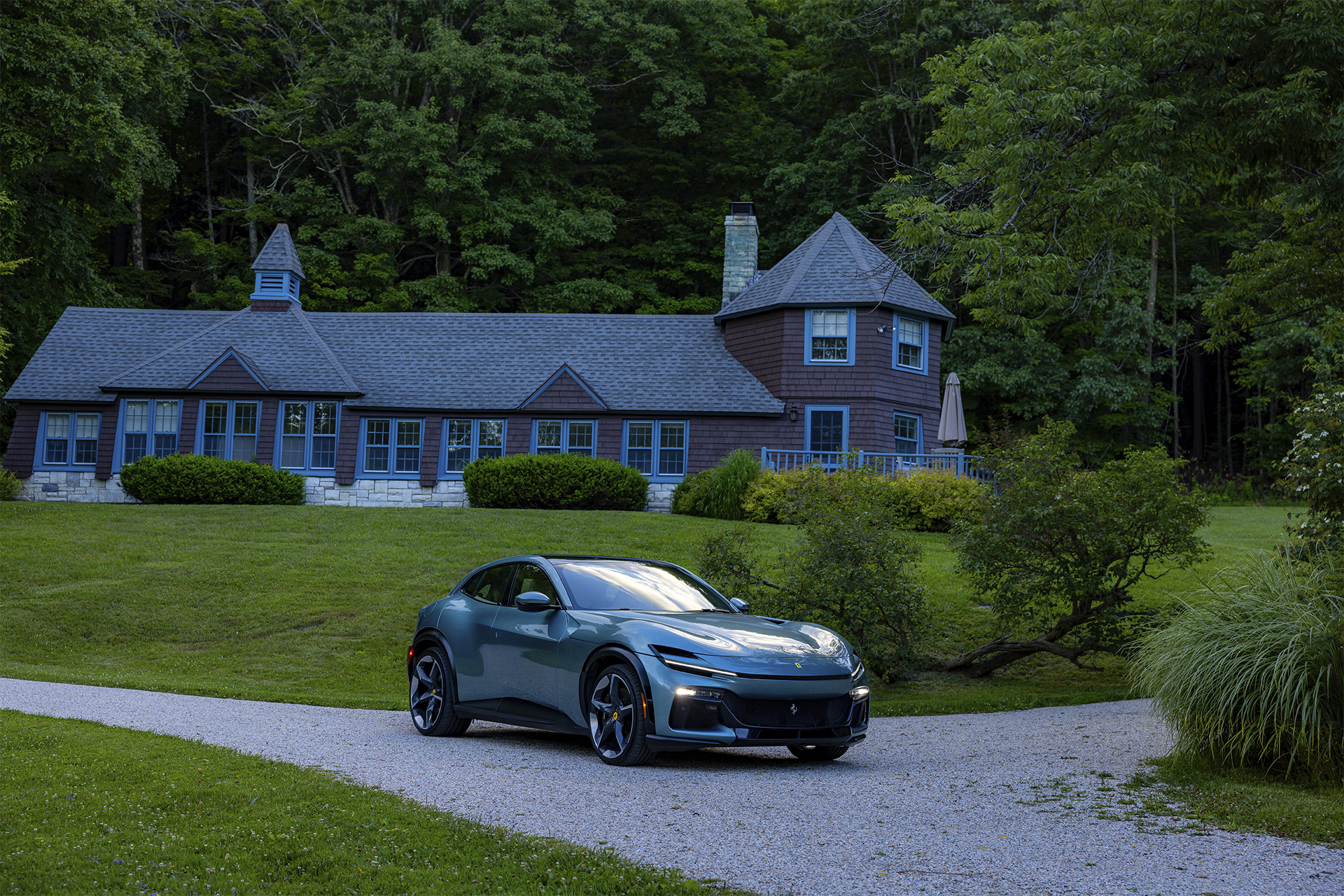 driving the Ferrari Purosangue through new england to test the best luxury cars