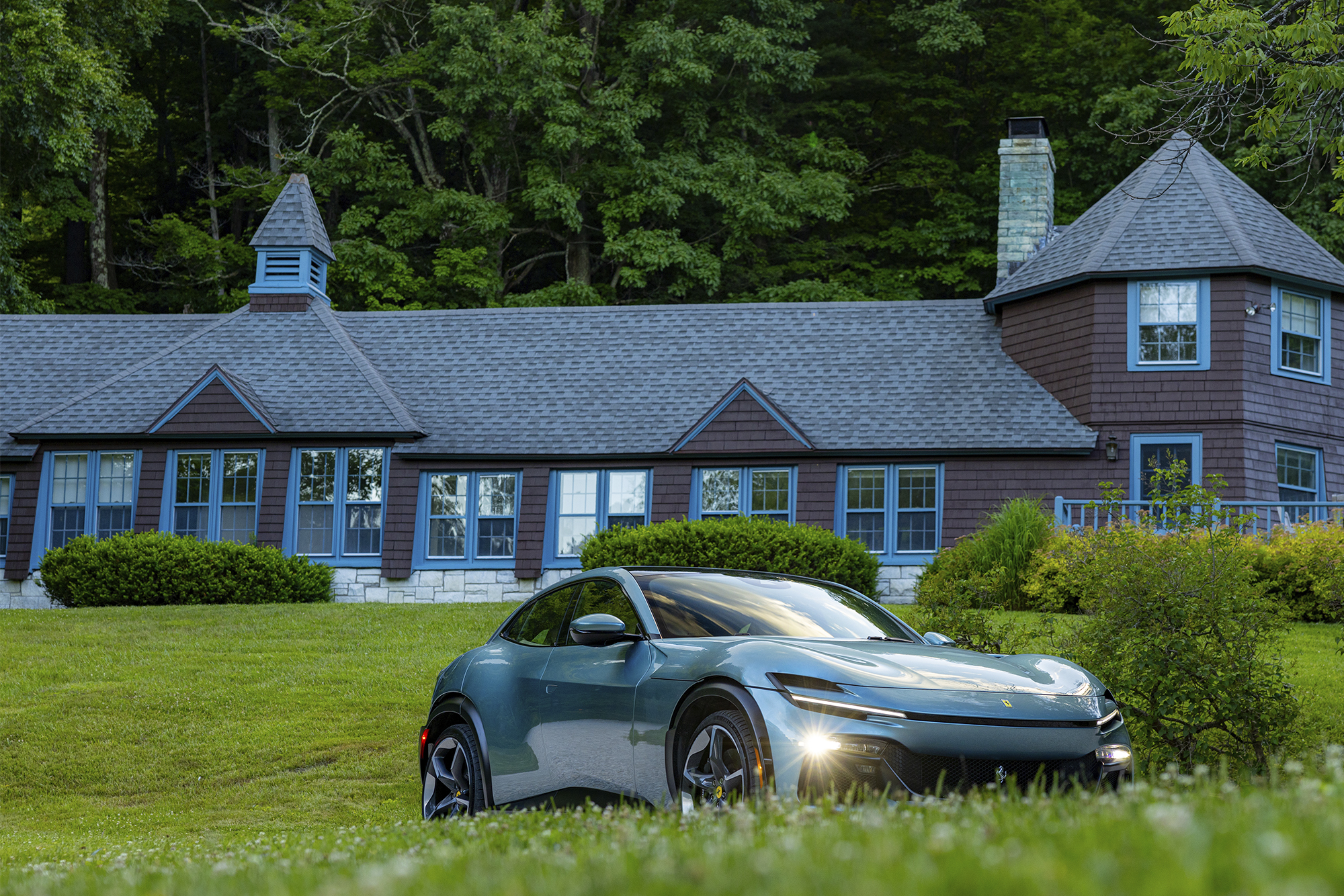 driving the Ferrari Purosangue through new england to test the best luxury cars