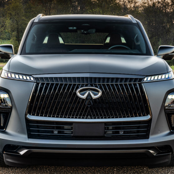 INFINITI QX80 Autograph Lounge concept at SEMA. front of car