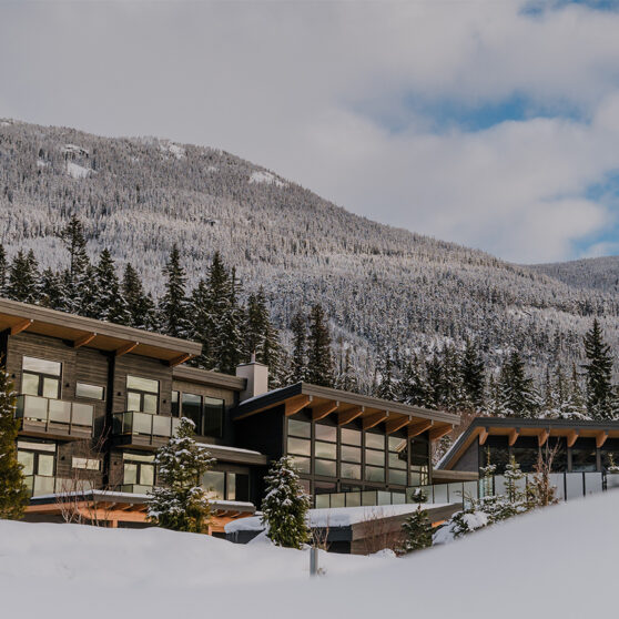 Wedge Mountain Lodge, Whistler, British Columbia resort. Garden Looking East