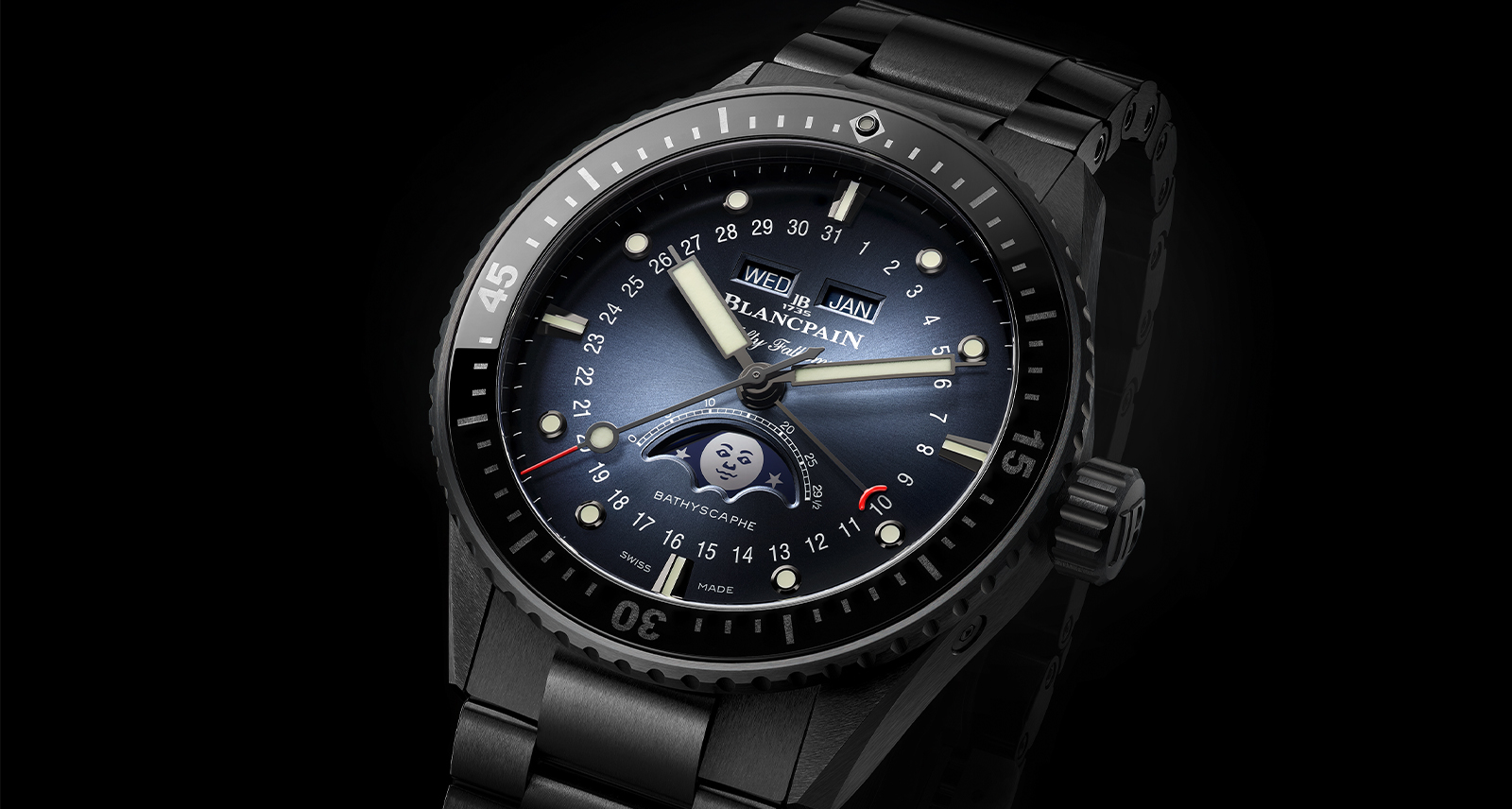 Blancpain watch Bathyscaphe Quantième Complet Phases de Lune