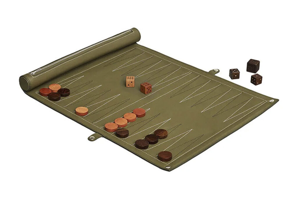 Hermes Paris-Louxor travel backgammon set