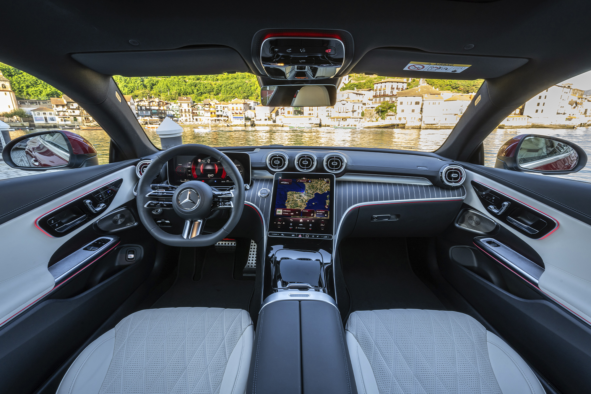 Mercedes CLE 300 interior showing full dashboard