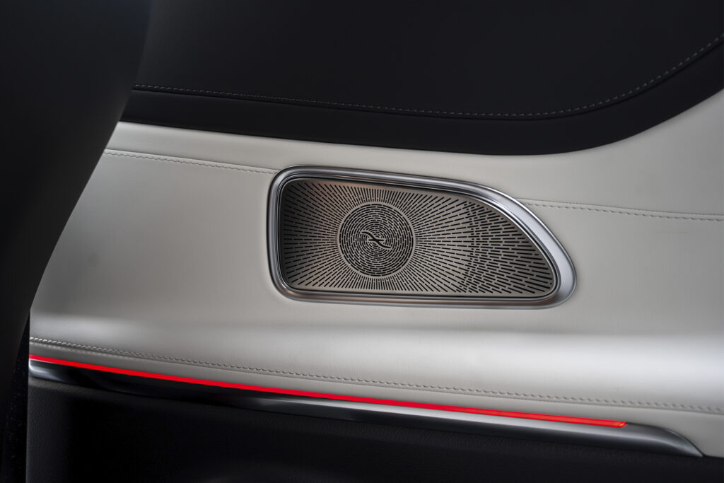 Mercedes CLE 300 close up of speaker on door