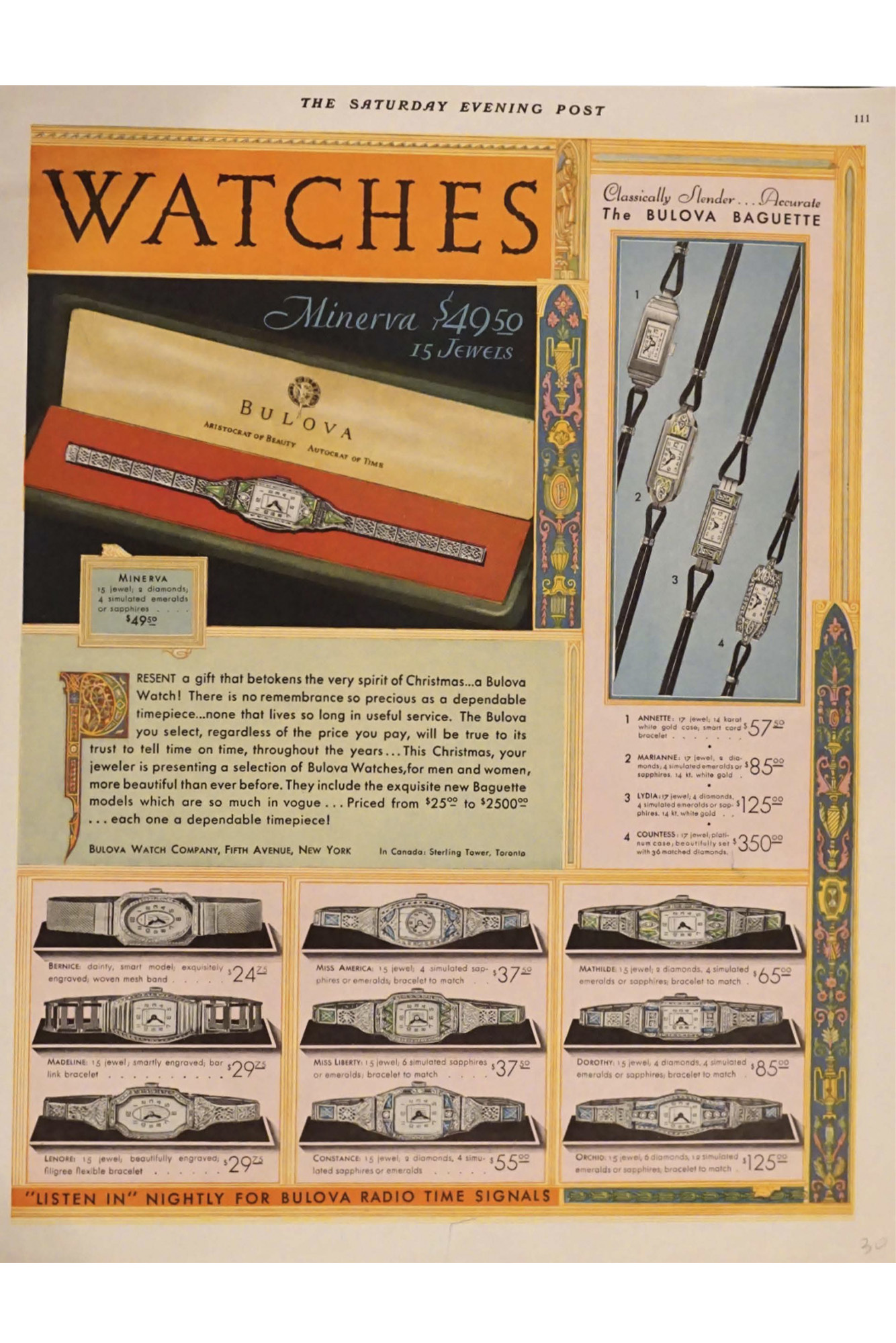 Bulova 150th Anniversary vintage ads