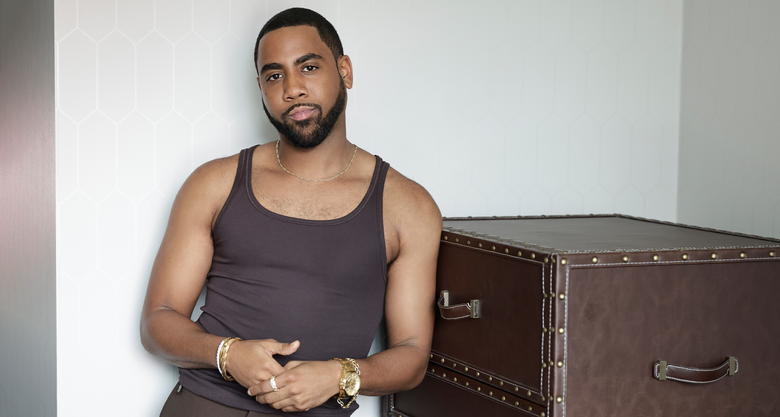 Jharrel Jerome poses for interview on Unstoppable, his new film as Wrestling Champion Anthony Roble