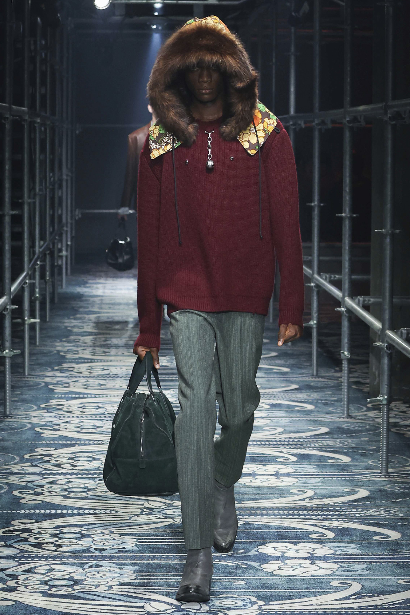 Prada Men's Fall Winter 2025: model walks down the runway