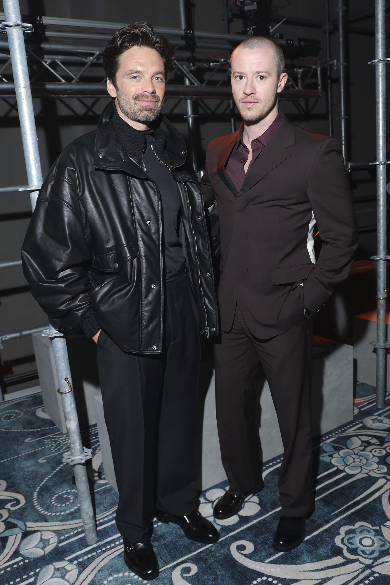 Sebastian Stan and Joseph Quinn at Prada Men's Fall Winter 2025.