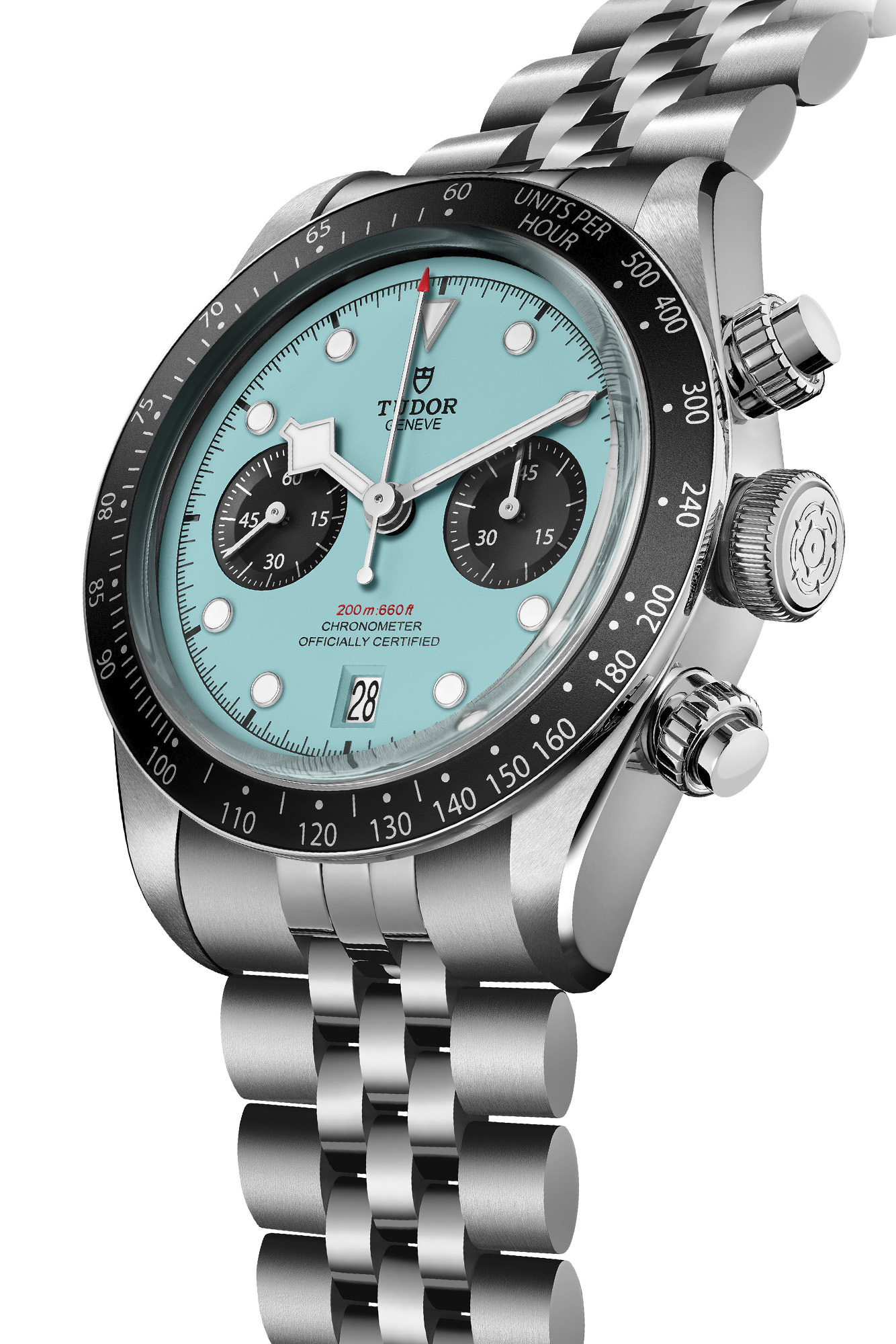 TUDOR Black Bay Chronograph Flamingo Blue black