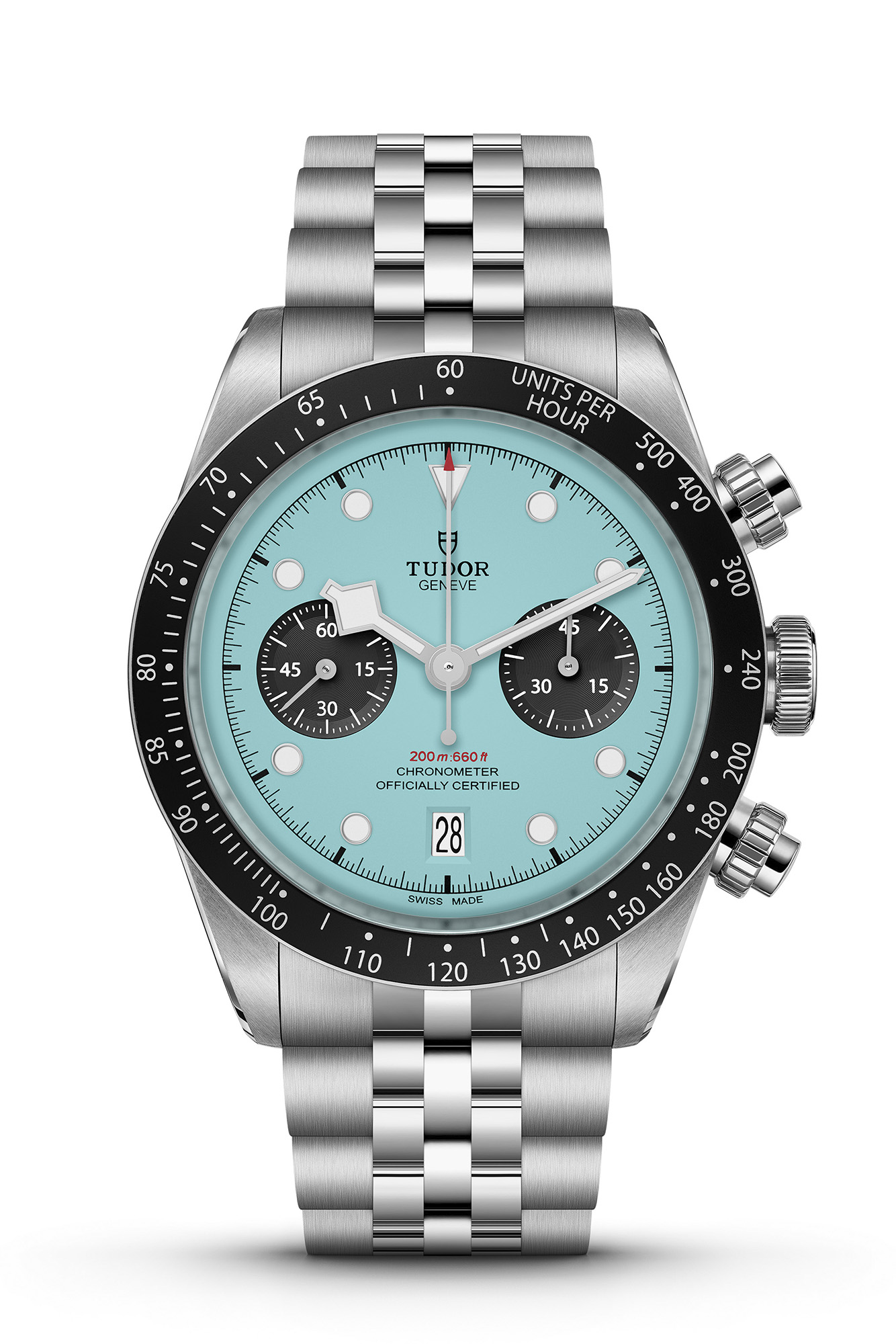 TUDOR Black Bay Chronograph Flamingo Blue black