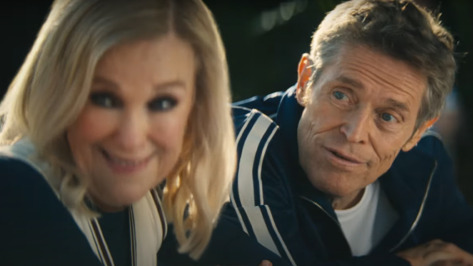 Willem Dafoe and Catherine OHara super bowl ad video cover 