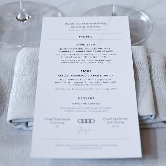 Audi Sustainability Dining Series