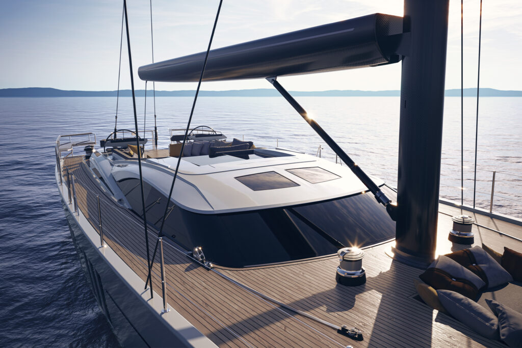 Close-up of deck Oyster 805 courtesy of Oyster Yachts via Shamin Abas Communications