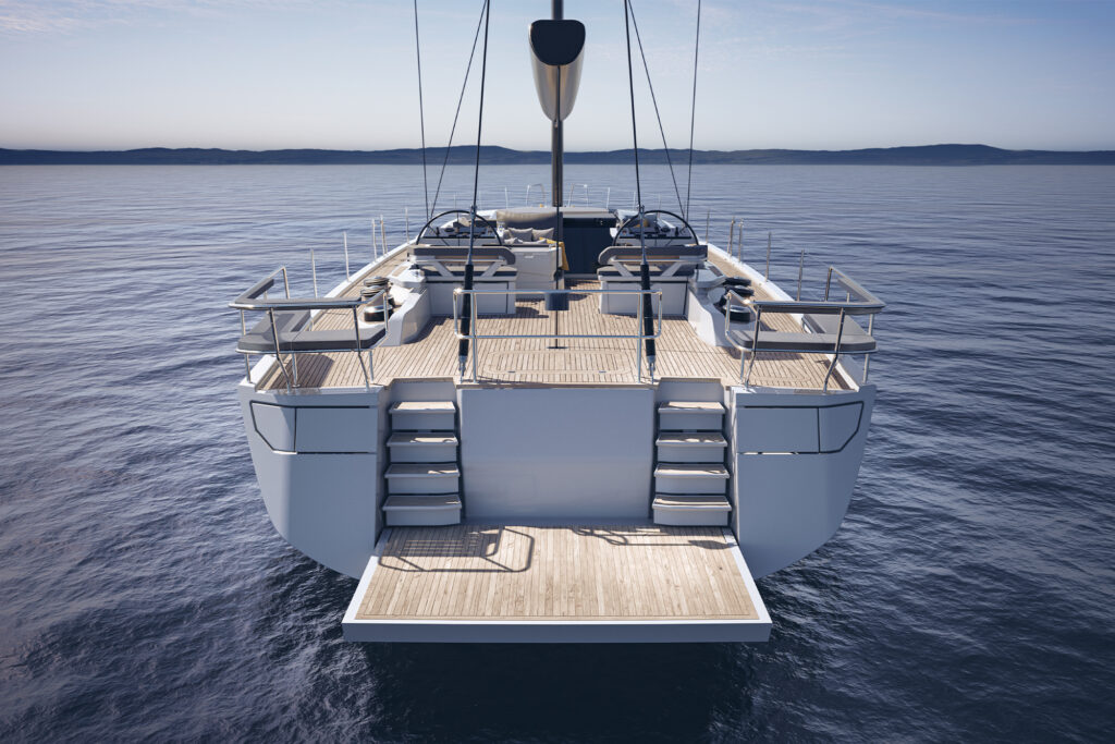 Twin Access Bathing Platform Oyster 805 courtesy of Oyster Yachts via Shamin Abas Communications