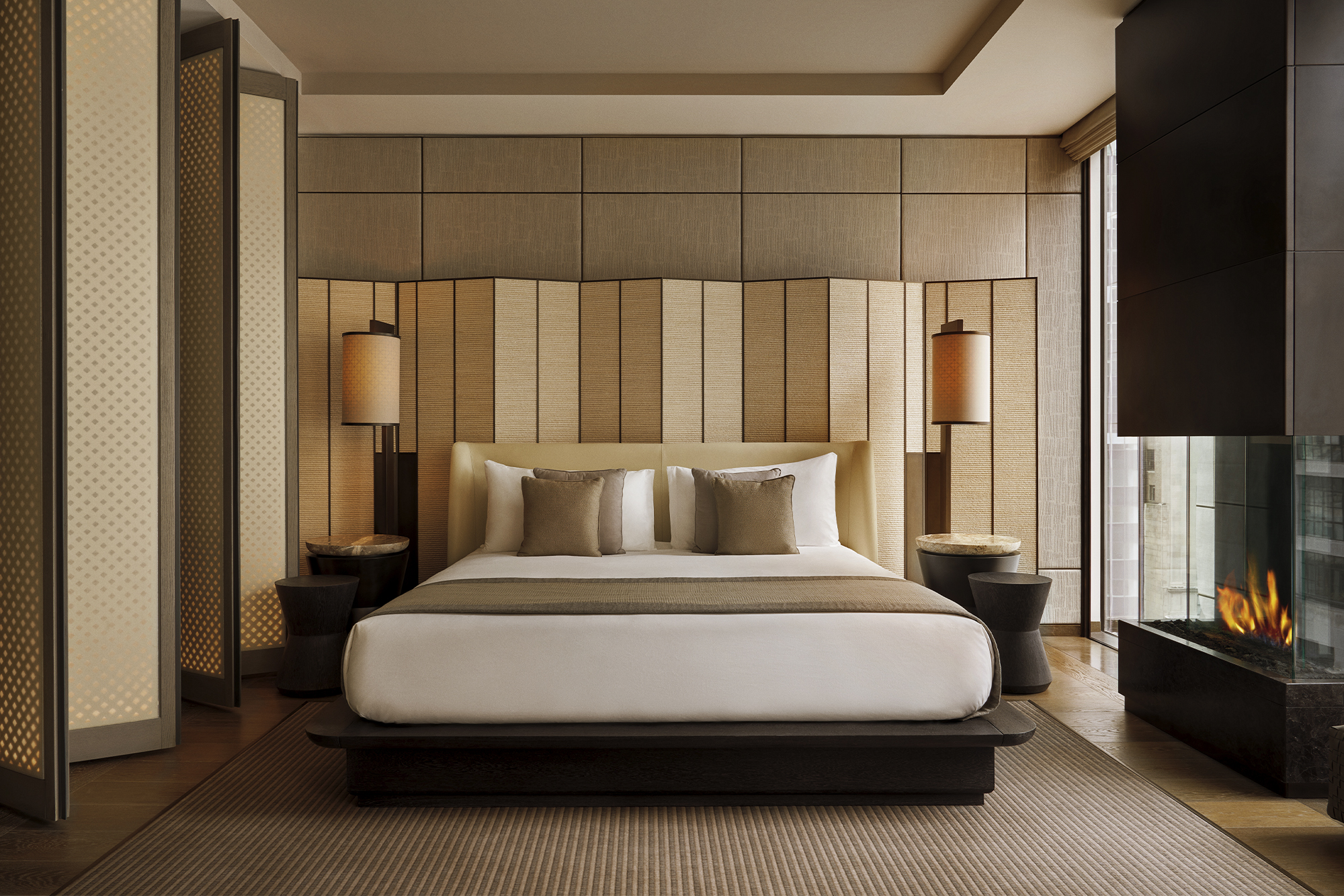 Photos of Aman Hotel NYC, courtesy of JGPR. bedroom