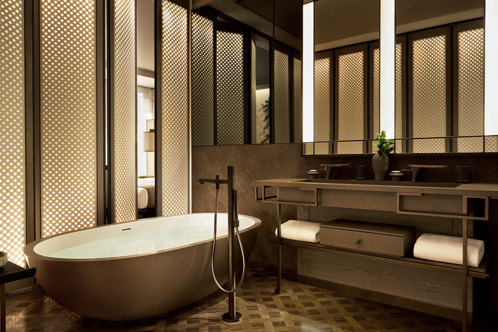 Photos of Aman Hotel NYC, courtesy of JGPR. tub