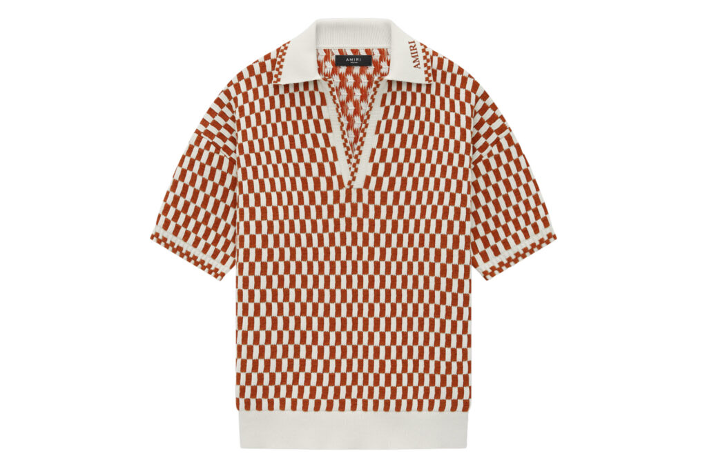 Amiri checkered oversized polo 6-2025 1