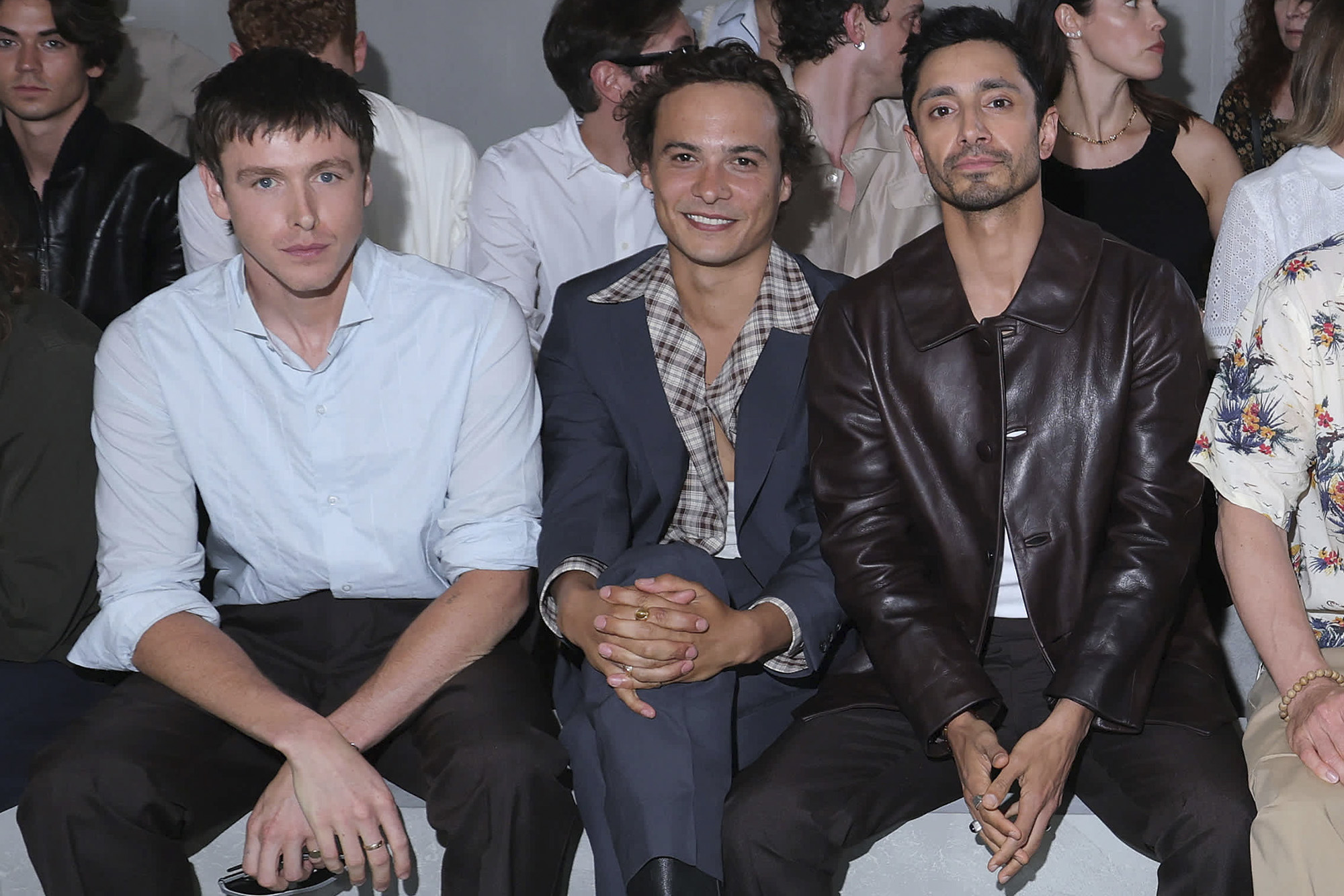 Harris Dickinson Frank Dillane Riz Ahmed Prada Men's Spring-Summer 2026 Fashion Show in Milan 6-2025 1