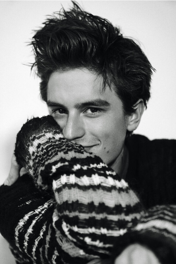 Peter Dager in black and white for SHARP Magazine Interview Stick Movie